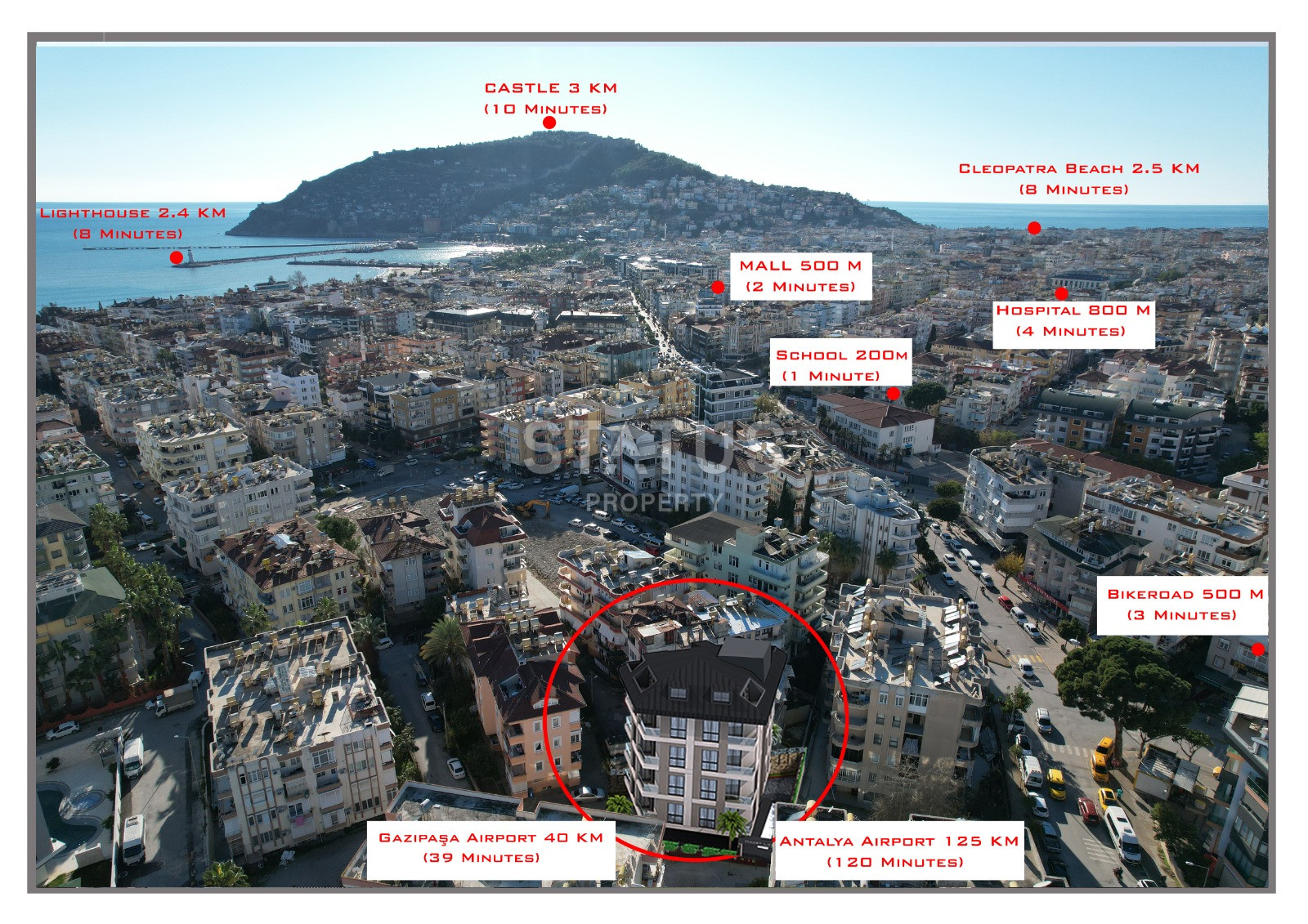 New two-room apartment in the center of Alanya 600m from the sea. 61m2 фото 15