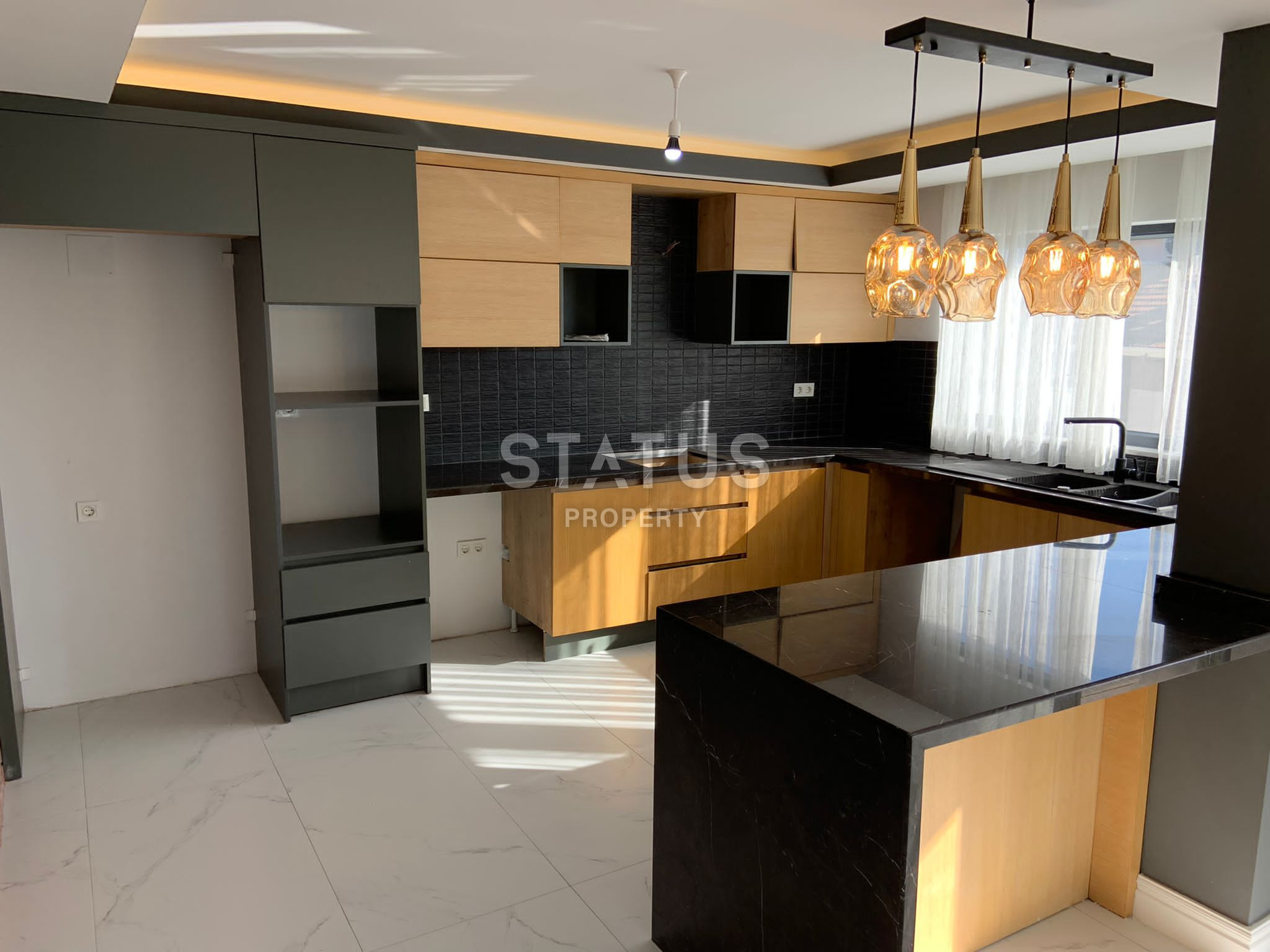 Five-room villa with sea and mountain views in Bektash district. фото 55