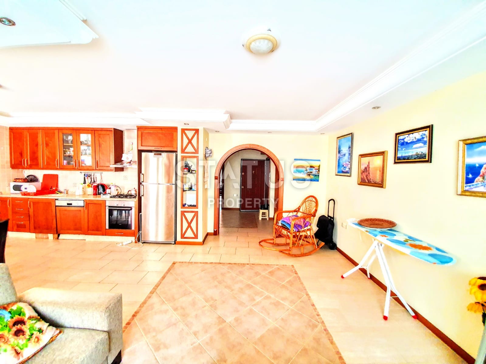 Меблированная квартира в комплексе с бассейном на первой линии в Махмутларе, 125 м2 фото 2