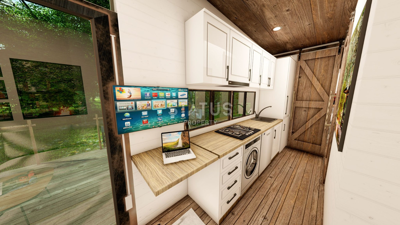 Дачные автодомики 1+1 с видом на горы и реку в районе Карапынар-Яйласы 45,5м2 фото 5