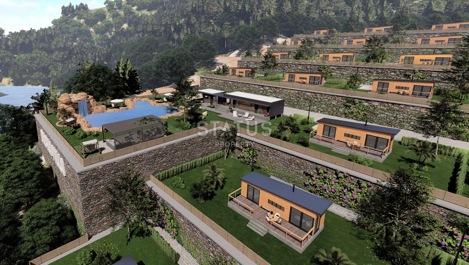 Дачные автодомики 1+1 с видом на горы и реку в районе Карапынар-Яйласы 45,5м2 фото 9