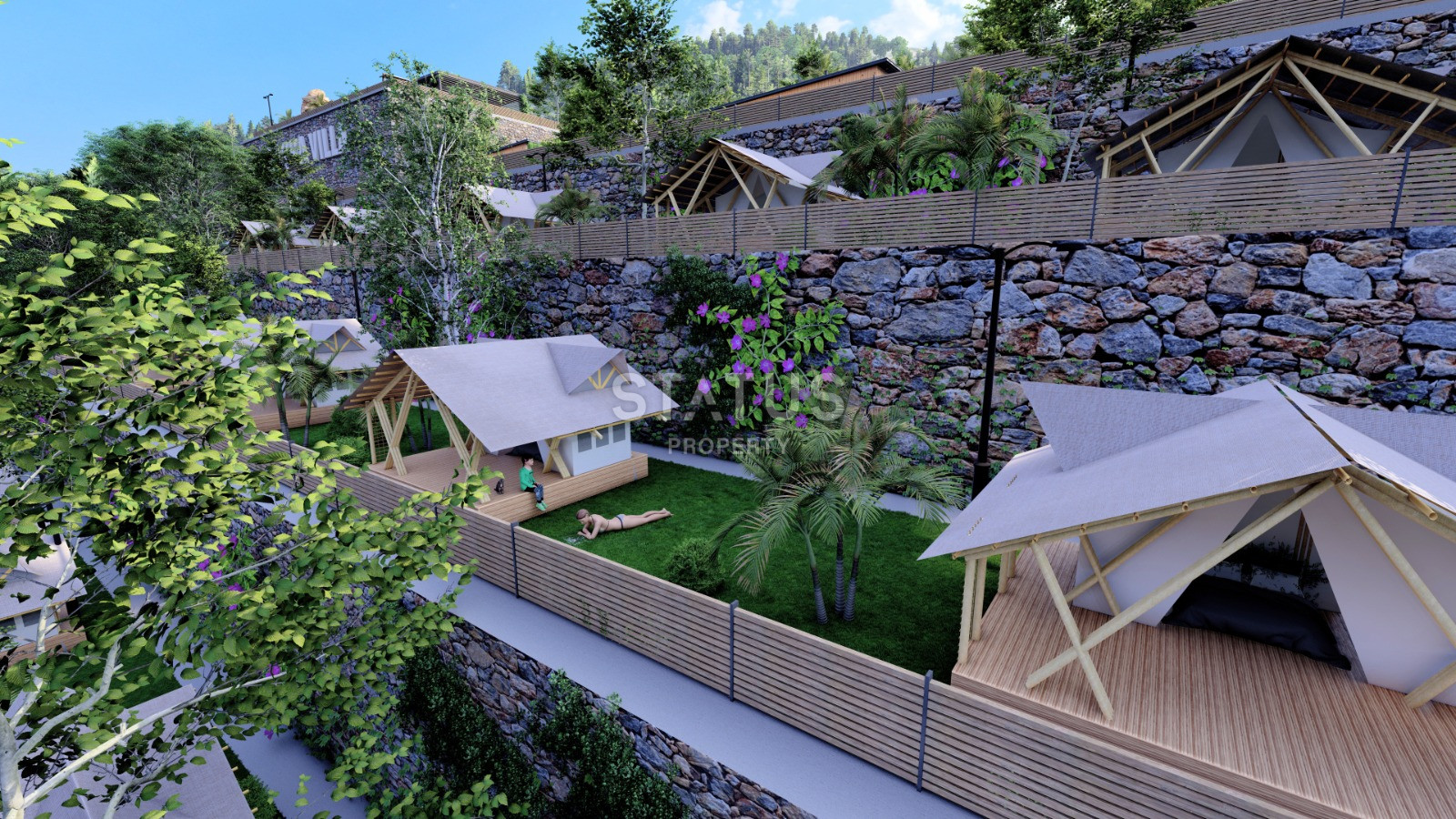 Дачные автодомики 1+1 с видом на горы и реку в районе Карапынар-Яйласы 45,5м2 фото 10