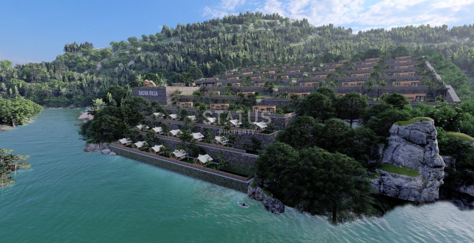 Дачные автодомики 1+1 с видом на горы и реку в районе Карапынар-Яйласы 45,5м2 фото 14