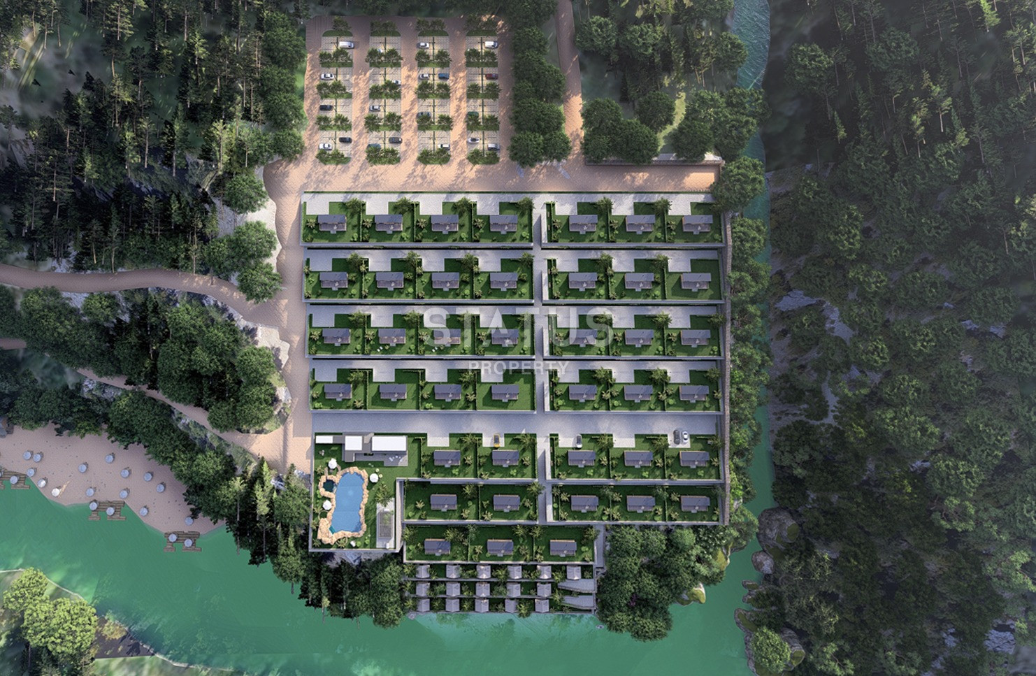 Дачные автодомики 1+1 с видом на горы и реку в районе Карапынар-Яйласы 45,5м2 фото 17