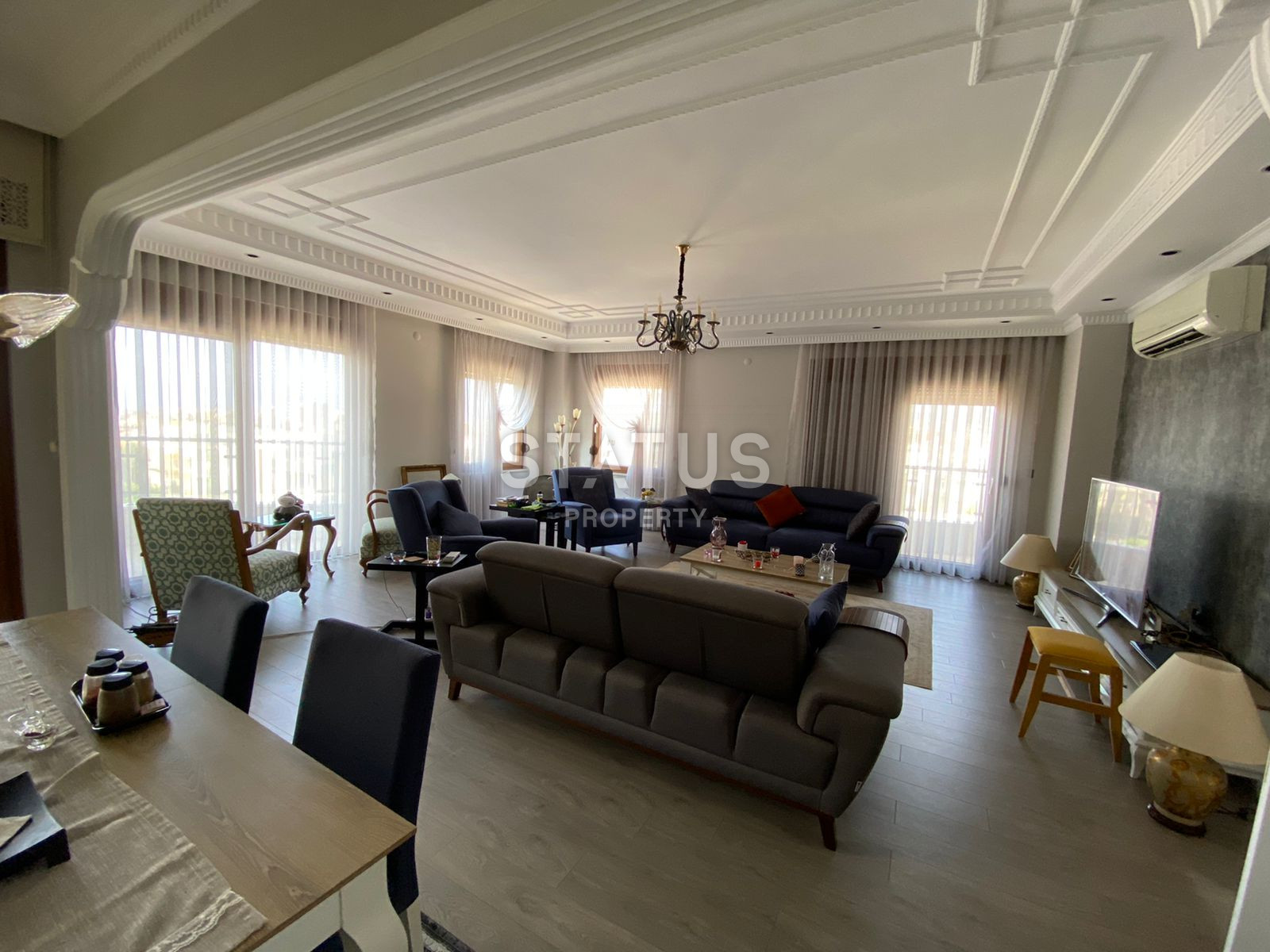 Просторные апартаменты 4+1 с видом на море в центре Алании. 250м2. фото 23