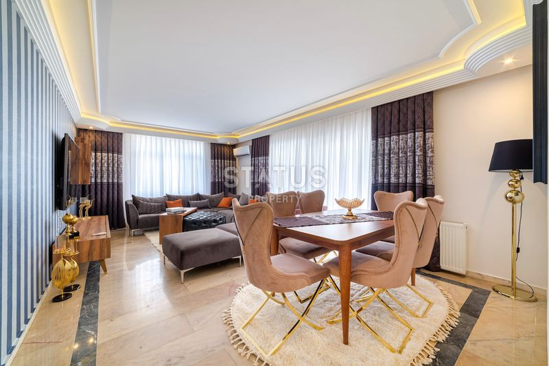 Просторная квартира 2+1 с дизайнерским ремонтом 50м от моря в Махмутларе, 125 м2. фото 6