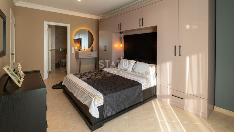 Трёхкомнатная меблированная квартира с видом на море в Махмутларе. 120м2 фото 14