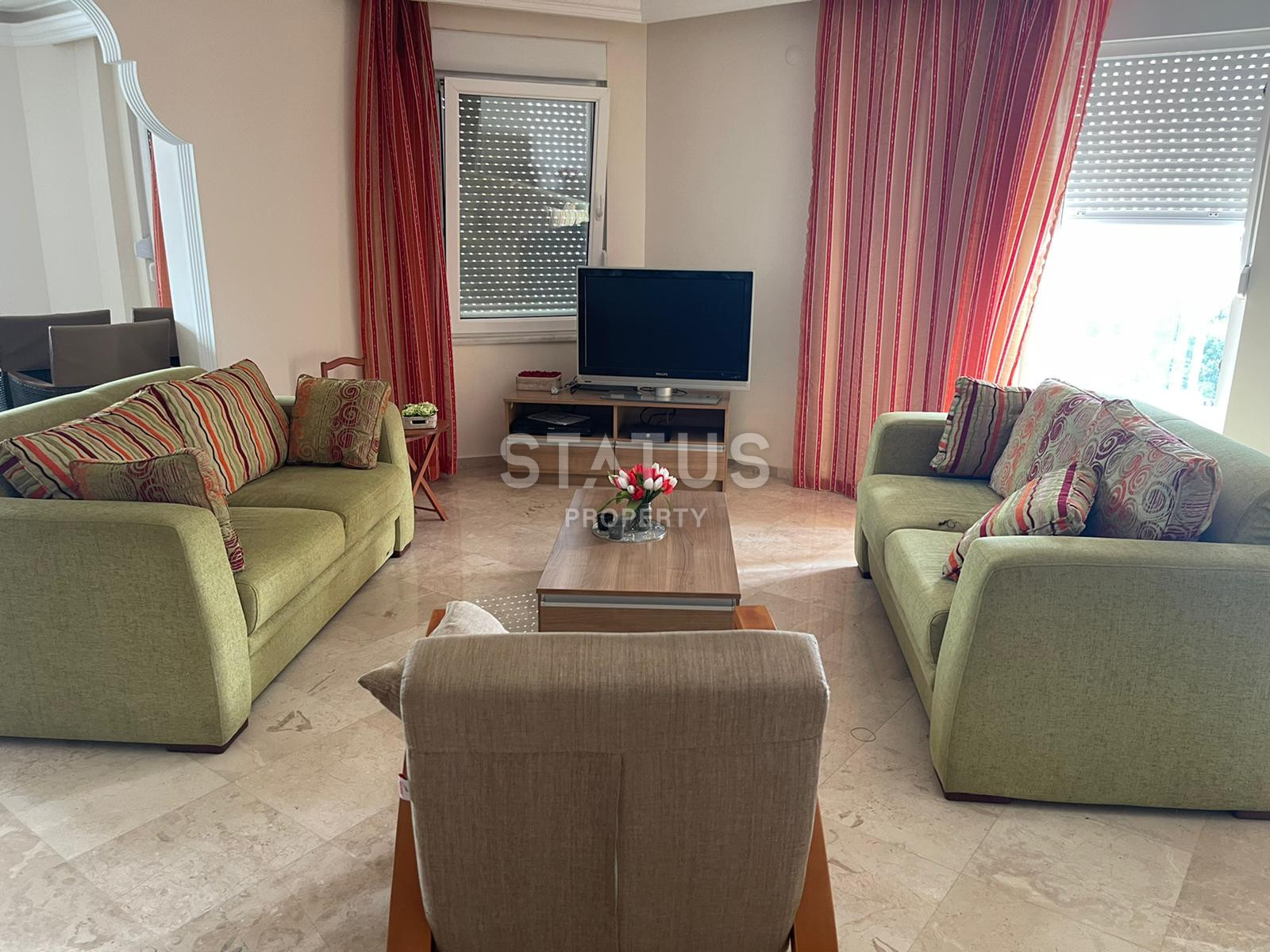 Трёхкомнатная меблированная квартира в 800м от моря в Демирташе. 160м2 фото 7