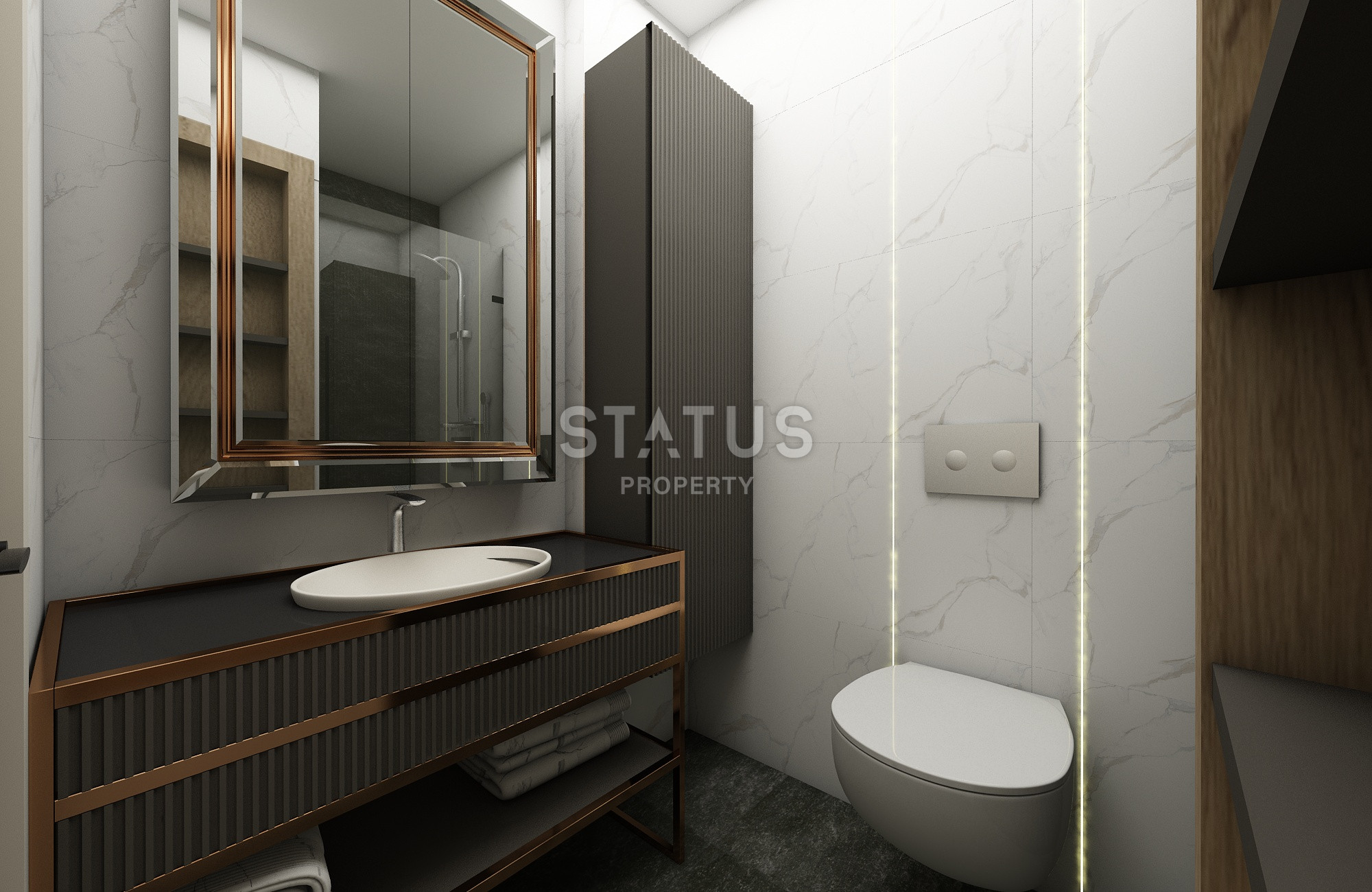 Новый жилой комплекс с видом на море в районе Демирташ 52-127м2 фото 19