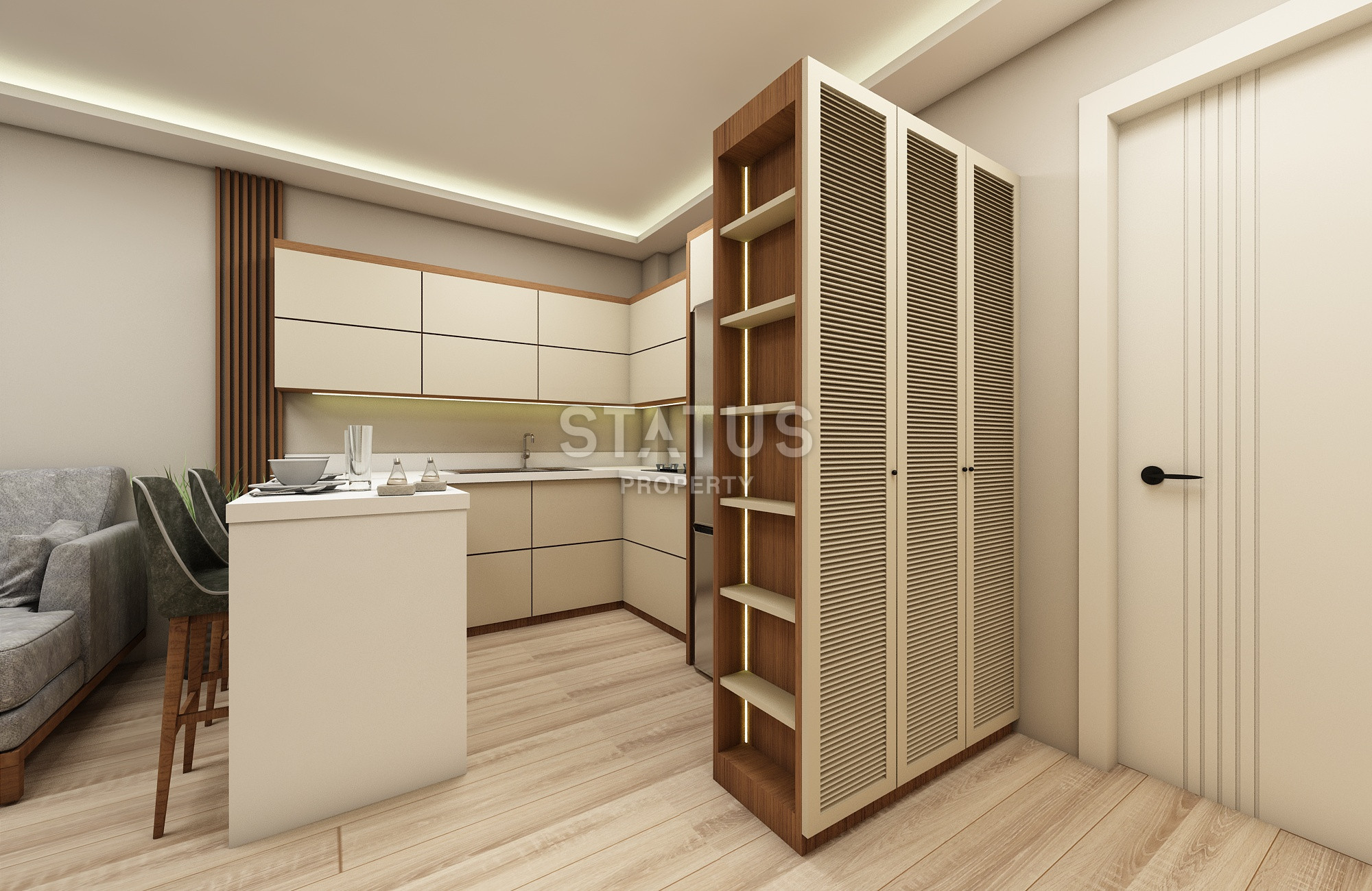 Новый жилой комплекс с видом на море в районе Демирташ 52-127м2 фото 22