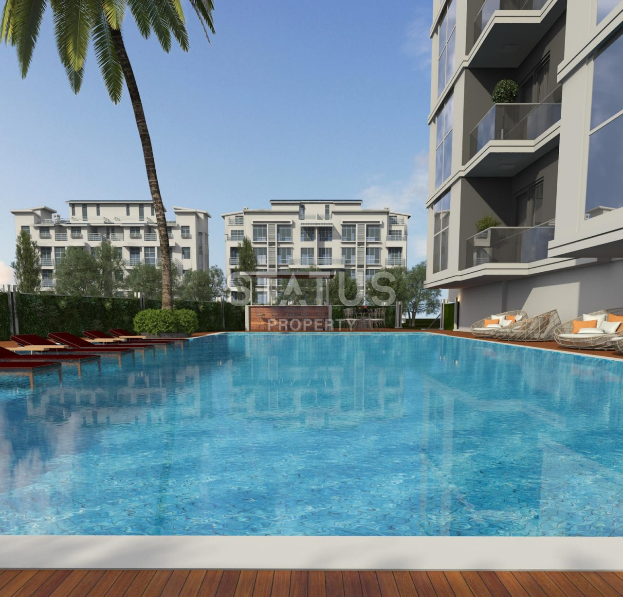 Apartments 1+1 from the owner in a brand new residential complex in Mahmutlar, 51 m2 фото 3