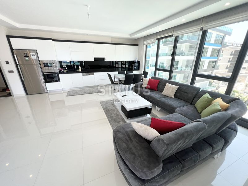 Трёхкомнатная меблированная квартира в 200м от моря в Каргыджаке. 120м2 фото 24