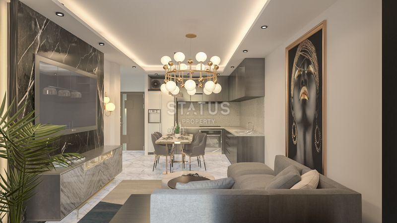 Красивый и современный проект с видом на море в районе Газипаша. 46-113м2 фото 14