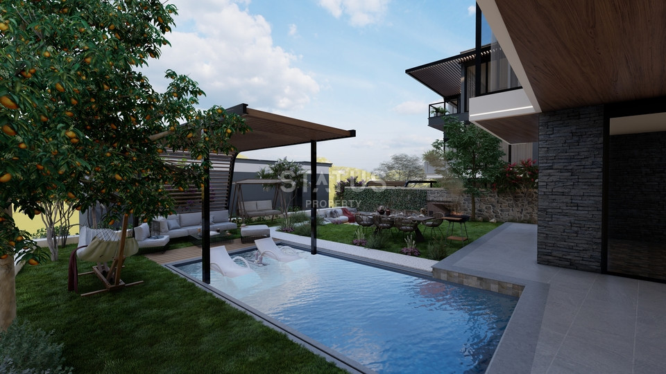 Виллы на этапе строительства в центре Алании, Бекташ. фото 6