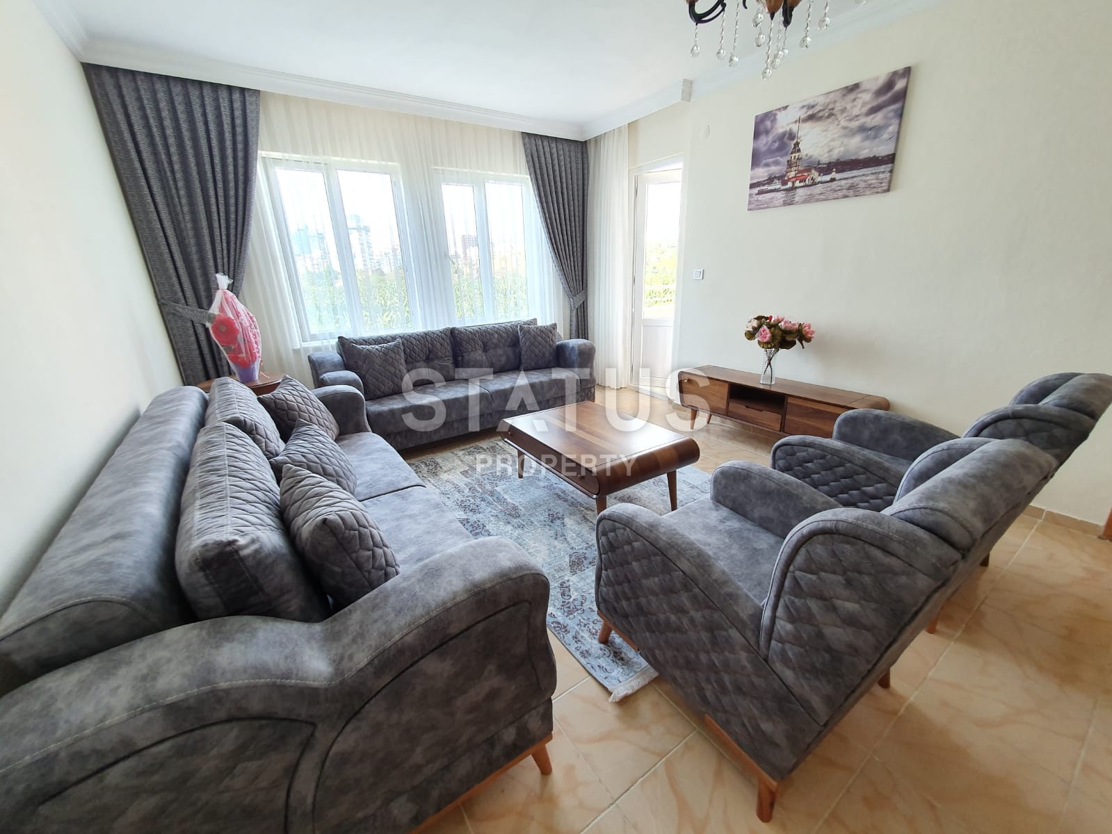 Недорогая трёхкомнатная квартира в комплексе с бассейном, Махмутлар. 120 кв. м. фото 3