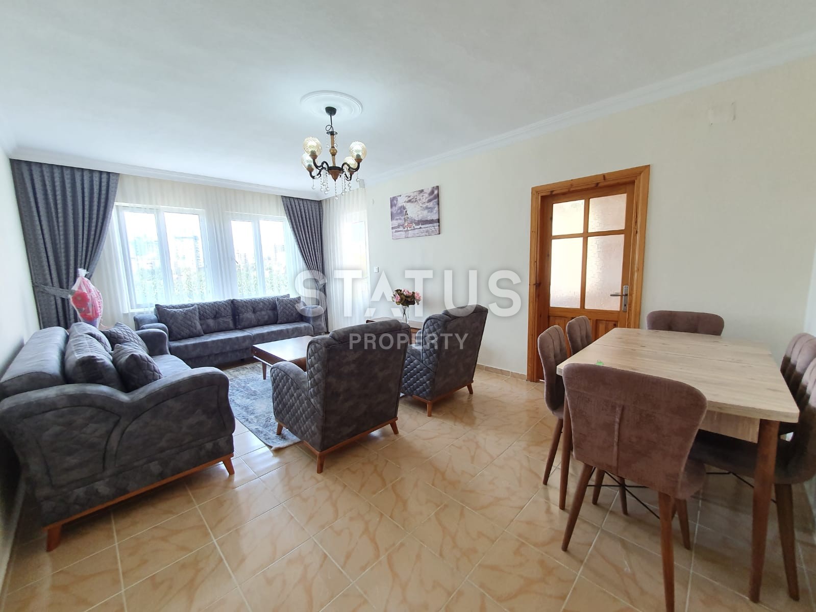 Недорогая трёхкомнатная квартира в комплексе с бассейном, Махмутлар. 120 кв. м. фото 6