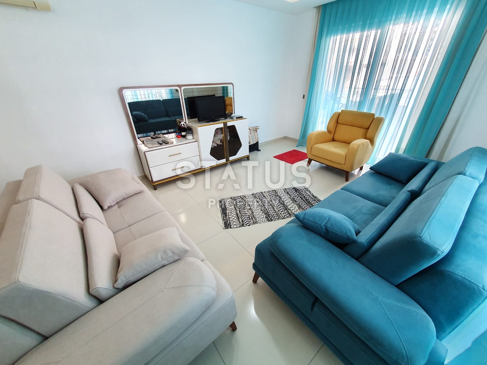 Меблированная просторная двухкомнатная квартира в комплексе с бассейном в Махмутларе, 75 м2. фото 5