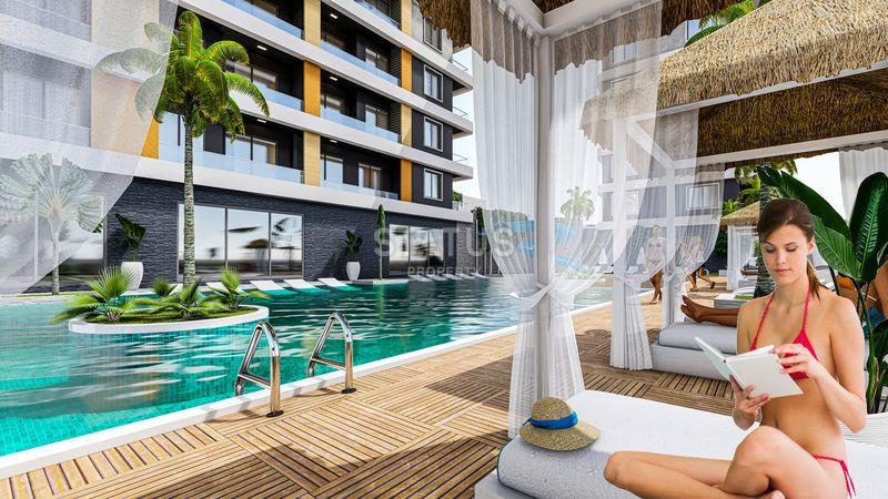 Проект долевого строительства в Авсалларе с полной инфраструктурой, частным пляжем, трансфером до моря. 64м2 – 119м2 фото 5