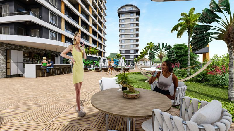 Проект долевого строительства в Авсалларе с полной инфраструктурой, частным пляжем, трансфером до моря. 64м2 – 119м2 фото 11