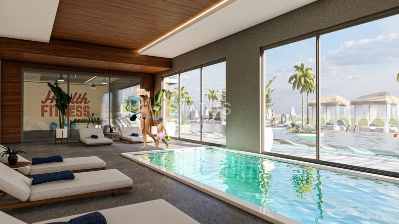 Проект долевого строительства в Авсалларе с полной инфраструктурой, частным пляжем, трансфером до моря. 64м2 – 119м2 фото 14