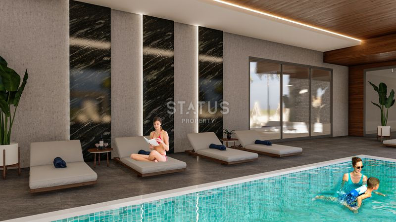 Проект долевого строительства в Авсалларе с полной инфраструктурой, частным пляжем, трансфером до моря. 64м2 – 119м2 фото 16