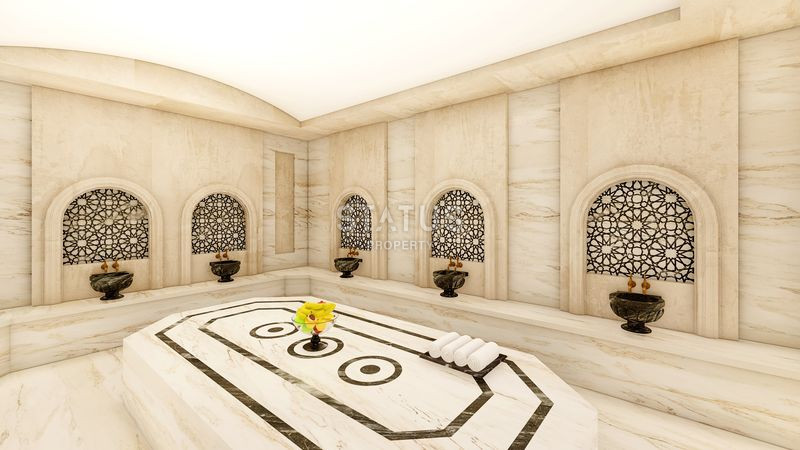 Проект долевого строительства в Авсалларе с полной инфраструктурой, частным пляжем, трансфером до моря. 64м2 – 119м2 фото 19