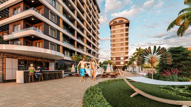 Проект долевого строительства в Авсалларе с полной инфраструктурой, частным пляжем, трансфером до моря. 64м2 – 119м2 фото 24