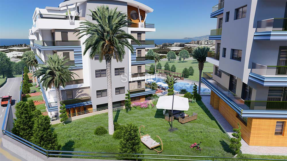 Apartment 1+1 in a new residential complex in Kargicak. 55m2 фото 7