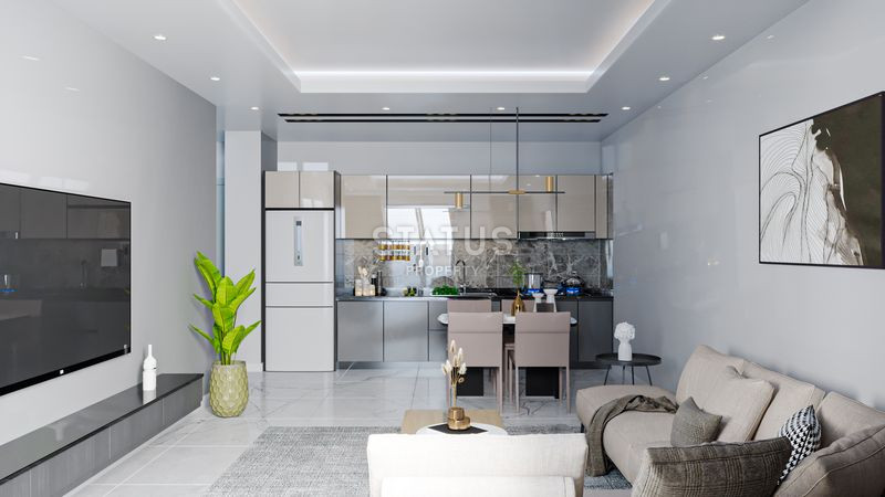 Новый проект на стадии строительства в Авсалларе в 1800 метрах от моря, 40-154 м2 фото 13