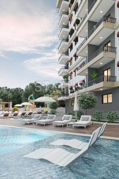 Новый проект на стадии строительства в Авсалларе в 1800 метрах от моря, 40-154 м2 фото 15