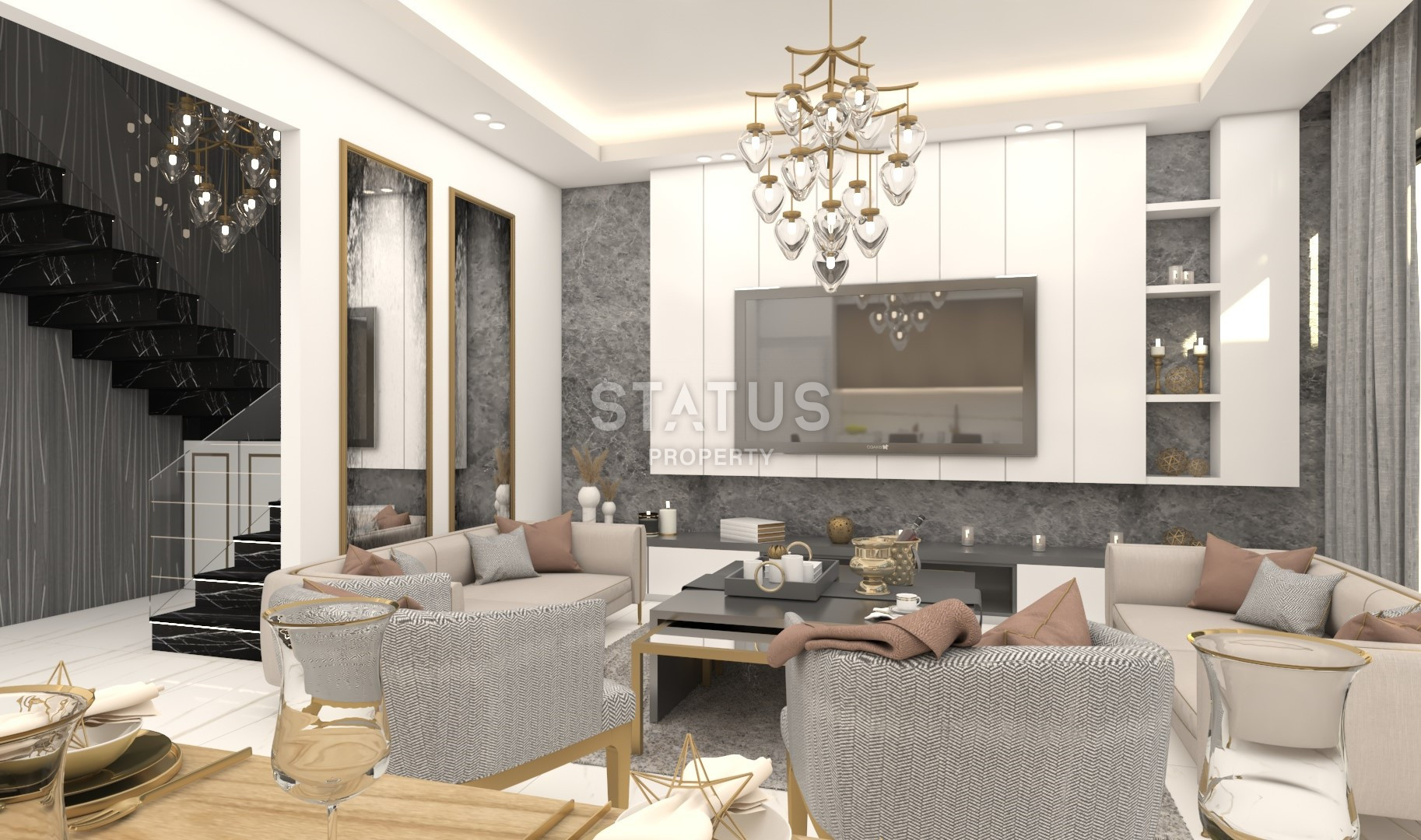 Стильный проект возле Таврских гор в районе Каргыджак, 61 – 214 м2 фото 32