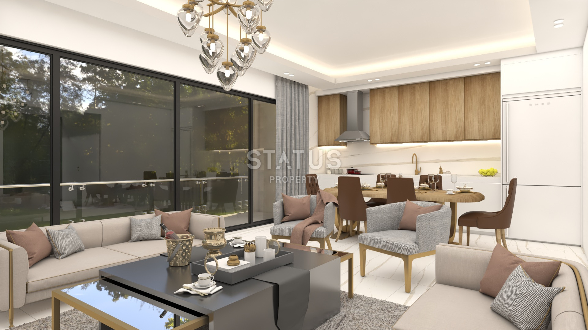 Стильный проект возле Таврских гор в районе Каргыджак, 61 – 214 м2 фото 37