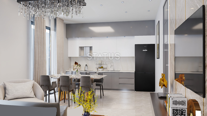 Only 60m from the sea is a shared construction project in Kestel. 50m2- 110m2 фото 7