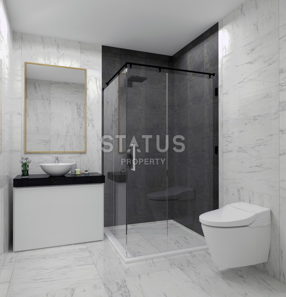 Only 60m from the sea is a shared construction project in Kestel. 50m2- 110m2 фото 9