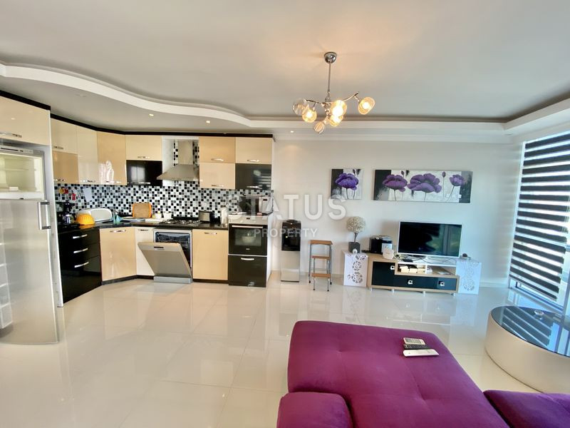 Меблированный дуплекс 2+1 с шикарным видом на море в ЖК с полной инфраструктурой 500м от пляжа Клеопатры. 110м2 фото 6