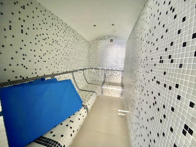 Меблированный дуплекс 2+1 с шикарным видом на море в ЖК с полной инфраструктурой 500м от пляжа Клеопатры. 110м2 фото 27