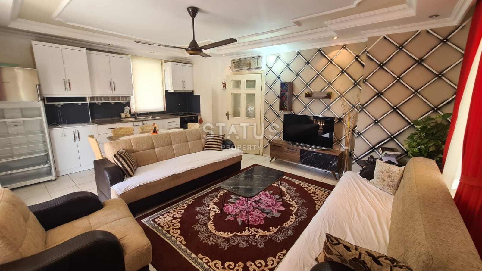 Three-room furnished apartment 300m from the sea in the Tosmur area. 100m2 фото 12