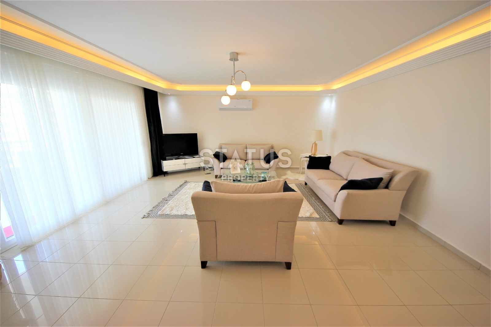 Очень просторная трёхкомнатная меблированная квартира в ЖК с богатой инфраструктурой в Махмутларе. 145м2 фото 5