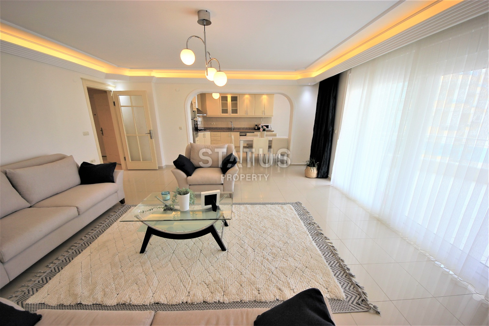 Очень просторная трёхкомнатная меблированная квартира в ЖК с богатой инфраструктурой в Махмутларе. 145м2 фото 7