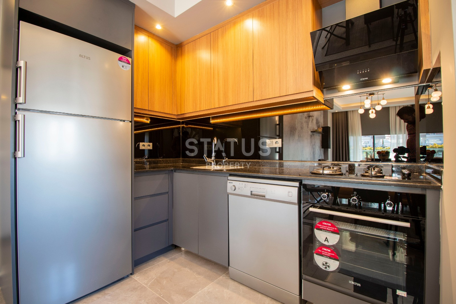 Двухуровневые меблированные апартаменты под ключ 2+1 в новом комплексе в Обе, 100м2. фото 11