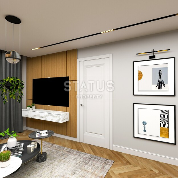 Апартаменты 1+1 в комплексе с инфраструктурой в 400м от моря в Тедже, Мезетли г. Мерсин. 43м2 фото 3