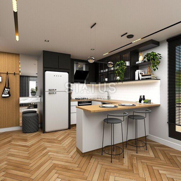 Апартаменты 1+1 в комплексе с инфраструктурой в 400м от моря в Тедже, Мезетли г. Мерсин. 43м2 фото 4