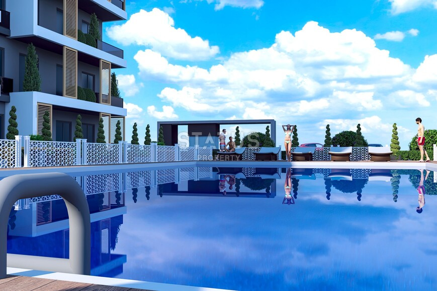 Апартаменты 1+1 в комплексе с инфраструктурой в 400м от моря в Тедже, Мезетли г. Мерсин. 43м2 фото 14