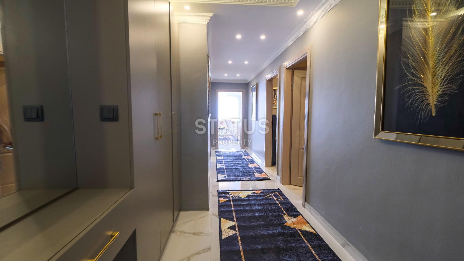 Красивая двухкомнатная квартира под ключ в районе Махмутлар с видом на море и историческую крепость. 120m2. фото 11