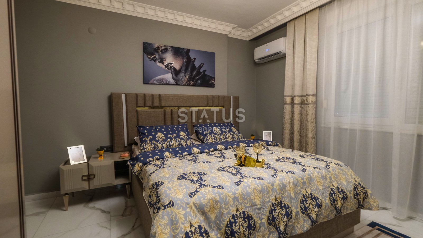 Красивая двухкомнатная квартира под ключ в районе Махмутлар с видом на море и историческую крепость. 120m2. фото 15