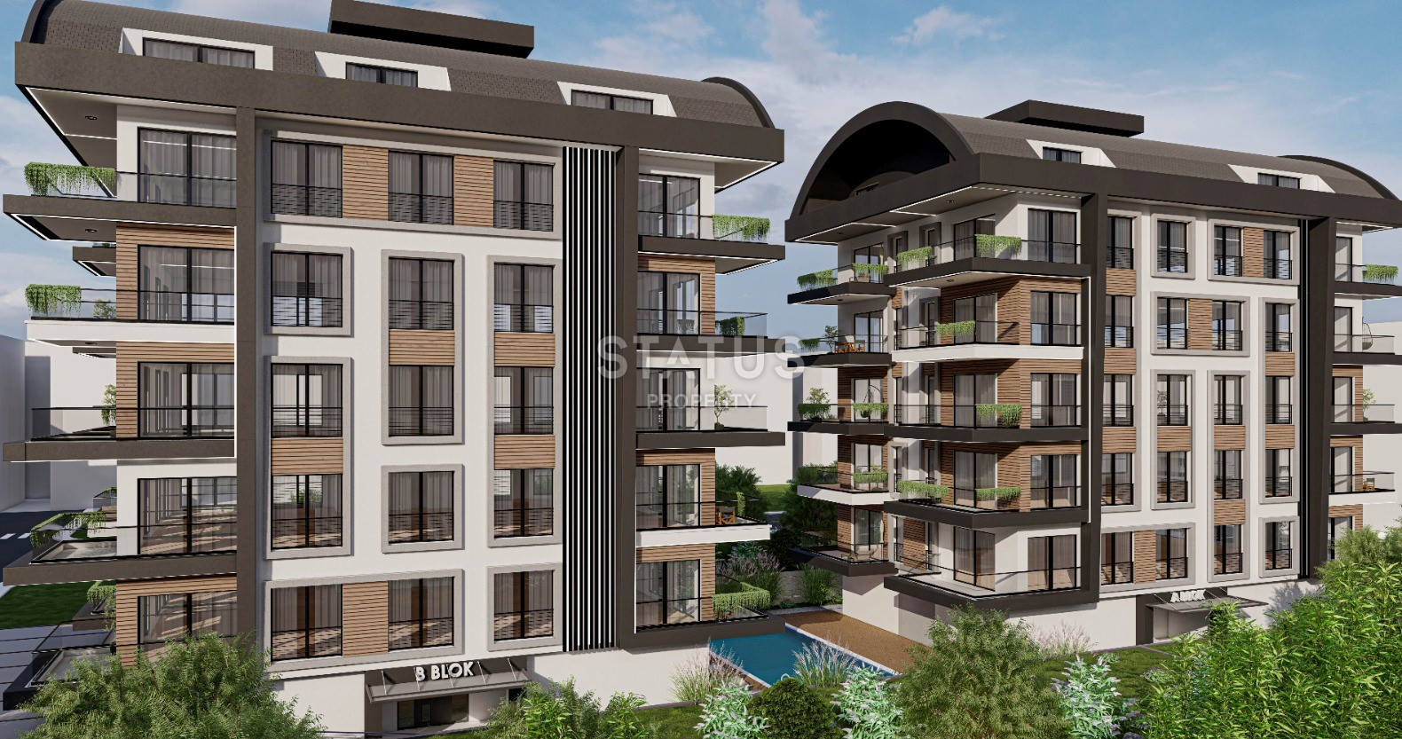 Отличный проект с хорошей локацией в Махмутларе, 600м от моря. 53м2 – 169м2 фото 6