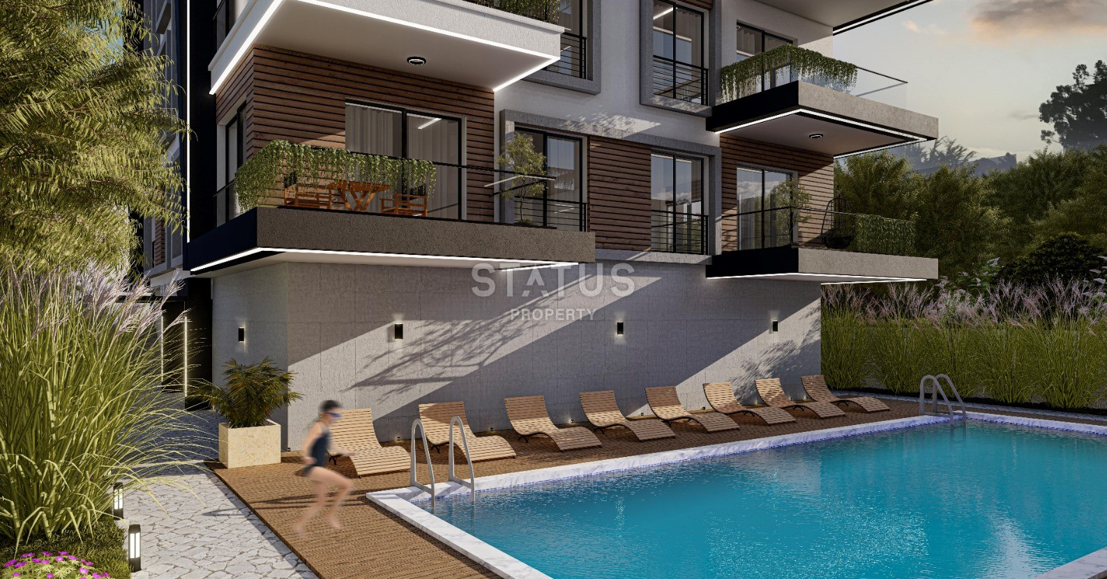 Отличный проект с хорошей локацией в Махмутларе, 600м от моря. 53м2 – 169м2 фото 8