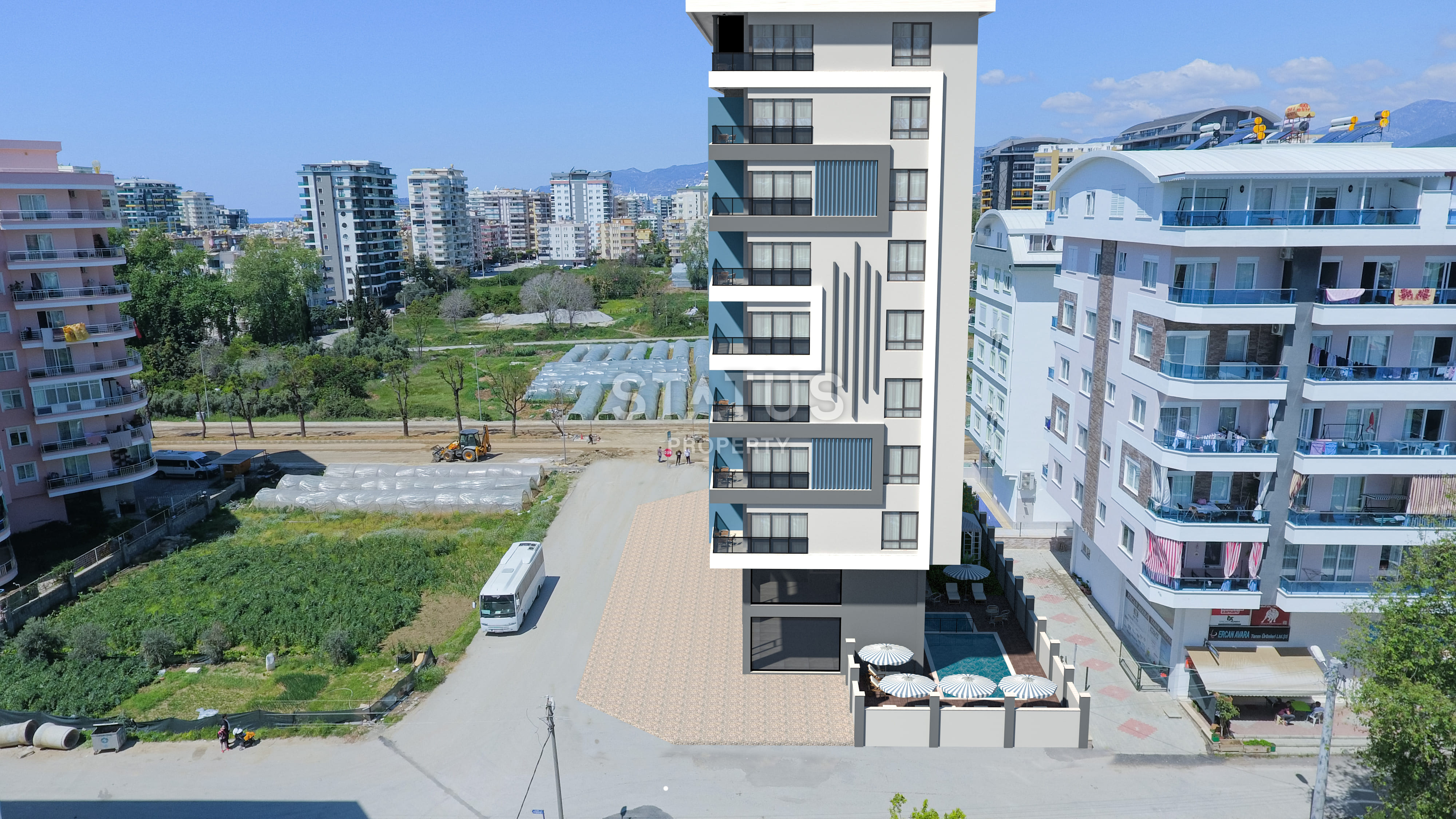 Двухкомнатная квартира на этапе пред сдаче в 400м от моря в Махмутларе. 60м2 фото 9