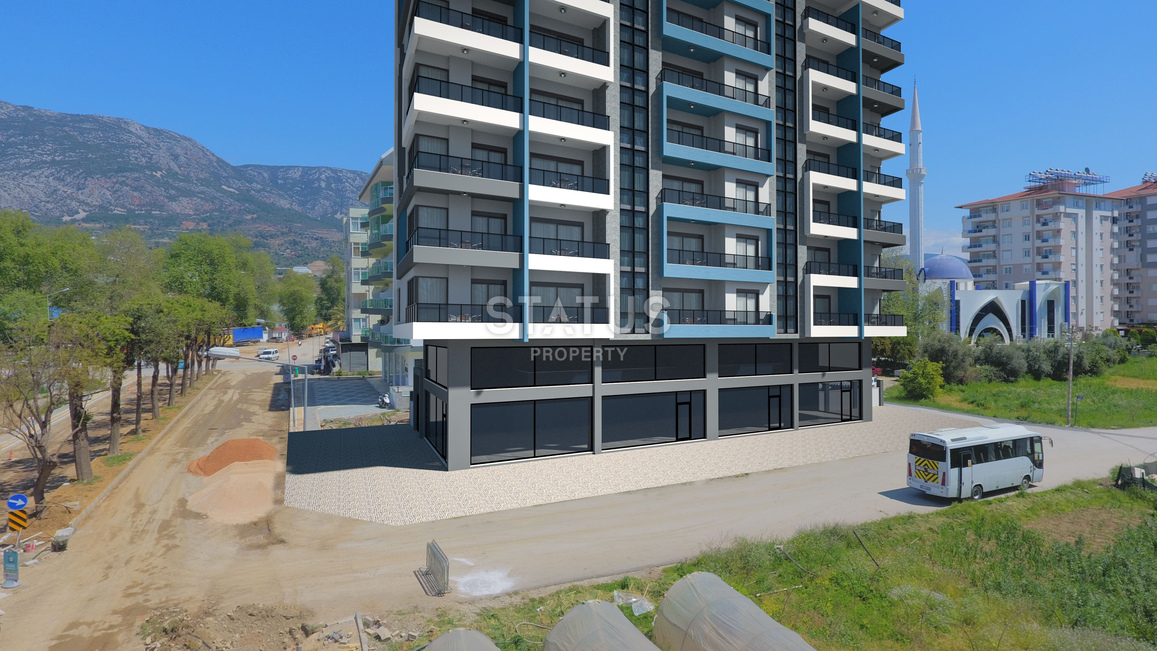 Двухкомнатная квартира на этапе пред сдаче в 400м от моря в Махмутларе. 60м2 фото 10