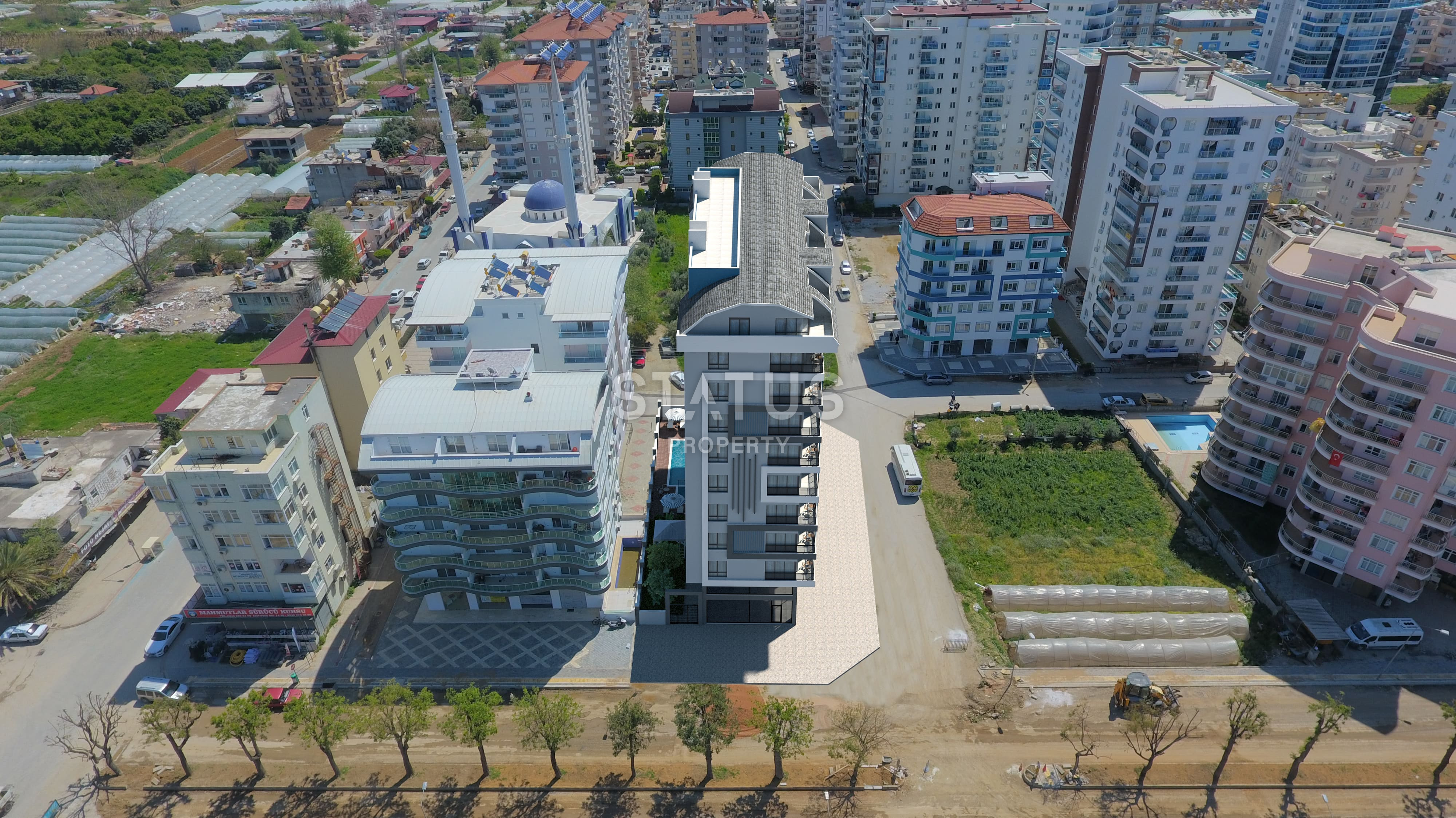 Двухкомнатная квартира на этапе пред сдаче в 400м от моря в Махмутларе. 60м2 фото 15